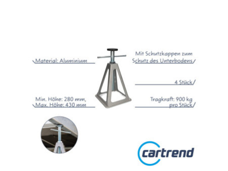 cartrend Chandelle en set, capacité de charge: 900 kg, par 4