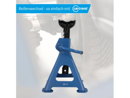 cartrend Chandelle de support, capacité : 2.000 kg, bleu