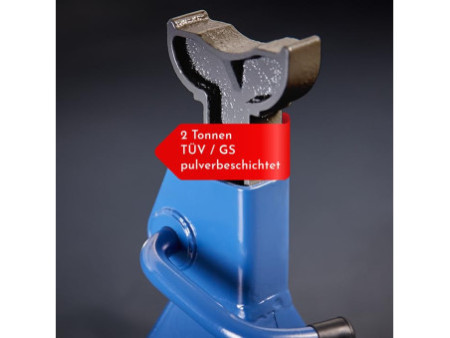 cartrend Chandelle de support, capacité : 2.000 kg, bleu
