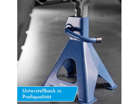 cartrend Chandelle de support, capacité : 2.000 kg, bleu