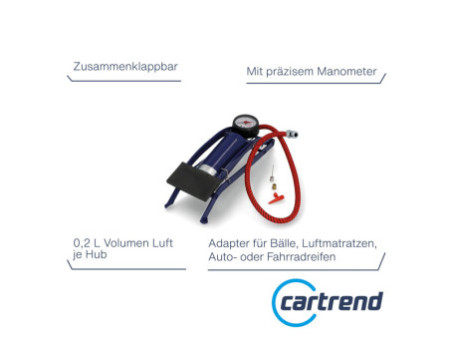 cartrend Pompe à pied un cylindre, bleu