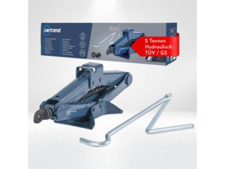 cartrend Cric de levage pantographe avec manivelle, 1 tonne