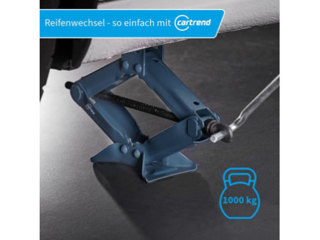 cartrend Cric de levage pantographe avec manivelle, 1 tonne