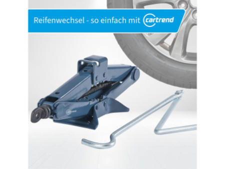 cartrend Cric de levage pantographe avec manivelle, 1 tonne