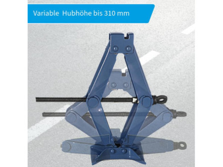 cartrend Cric de levage pantographe avec manivelle, 1 tonne