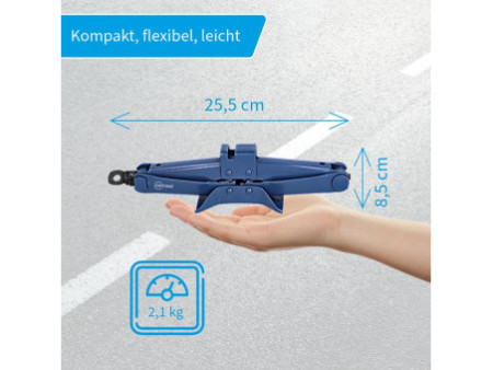 cartrend Cric de levage pantographe avec manivelle, 1 tonne