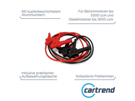 cartrend Câble de démarrage pour automobile ALU, 25 mm2