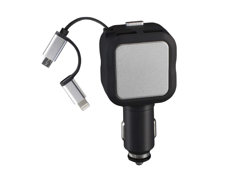cartrend Multi chargeur de voiture USB, double, noir