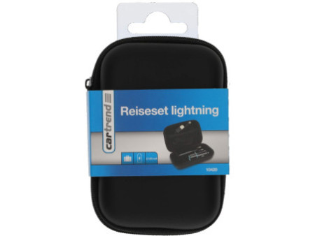 cartrend Kit de voyage chargeur USB Lightning, 12V, 4 pièces
