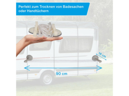 cartrend Séchoir à linge Caravan, en plastique, blanc