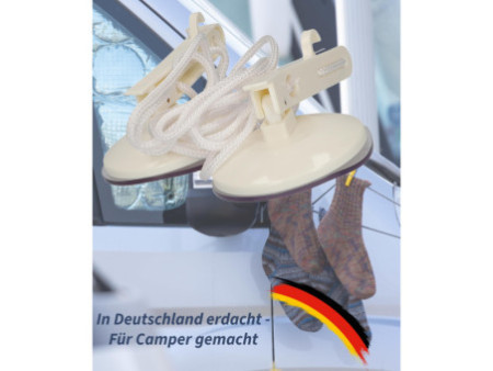 cartrend Séchoir à linge Caravan, en plastique, blanc