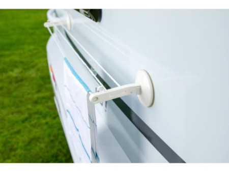 cartrend Séchoir à linge Caravan, en plastique, blanc