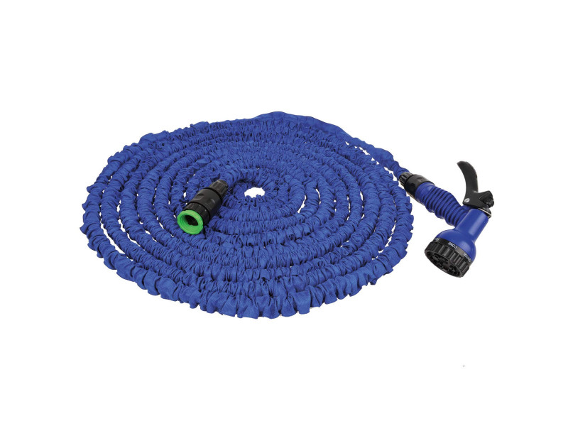 cartrend Tuyau d'arrosage, extensible, 5 à 15 mètres, bleu