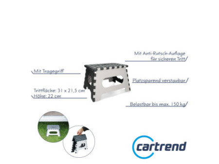 cartrend Marchepied, pliable, capacité de charge: 150 kg