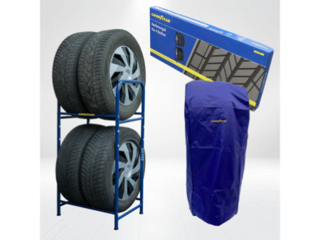 GOODYEAR Rayonnage pour pneus de voiture, pour 4 pneus, bleu