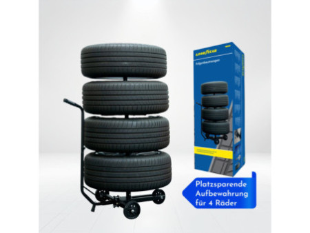 GOODYEAR Support de rangement mobile pour 4 pneus/roues