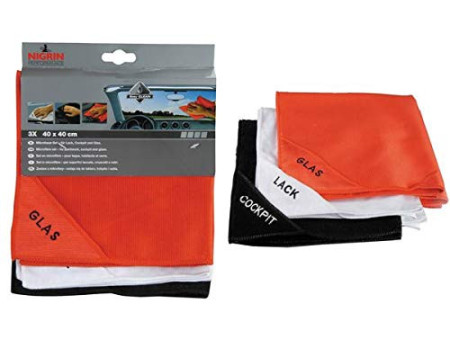 NIGRIN Performance Kit de chiffons microfibre