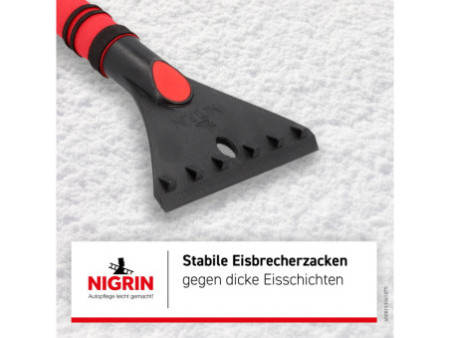 NIGRIN Gratte-givre avec balai à neige, 610 mm, noir / rouge