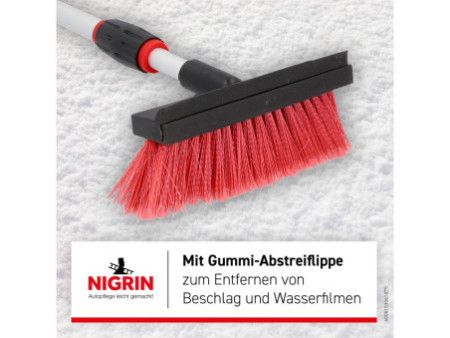 NIGRIN Gratte-givre avec balai à neige, 610 mm, noir / rouge