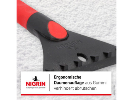 NIGRIN Gratte-givre avec balai à neige, 400 mm, noir / rouge