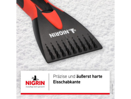 NIGRIN Grattoir à glace 2K, longueur: 210 mm, noir/rouge