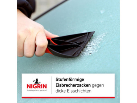 NIGRIN Grattoir à glace 2K, longueur: 210 mm, noir/rouge