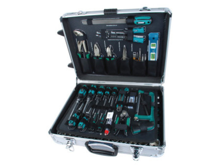 BRÜDER MANNESMANN Jeu d'outils, 159 pièces, valise en alu