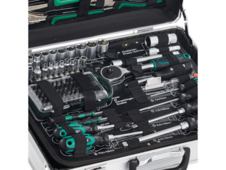 BRÜDER MANNESMANN Malette à outils, 124 pièces, coffre alu