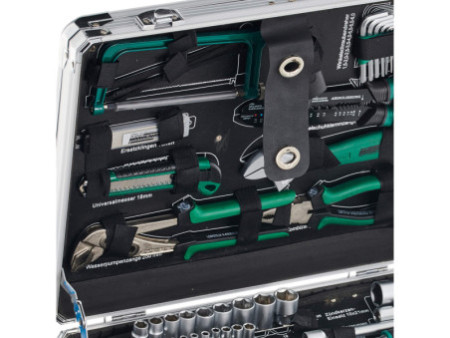 BRÜDER MANNESMANN Malette à outils, 124 pièces, coffre alu