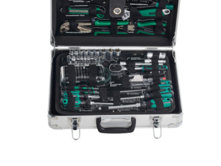 BRÜDER MANNESMANN Malette à outils, 124 pièces, coffre alu