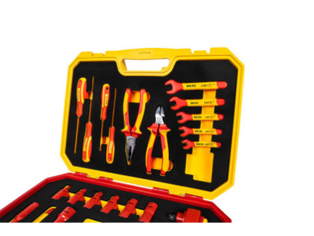 BRÜDER MANNESMANN Boîte à outils VDE, 24 pièces, en coffret
