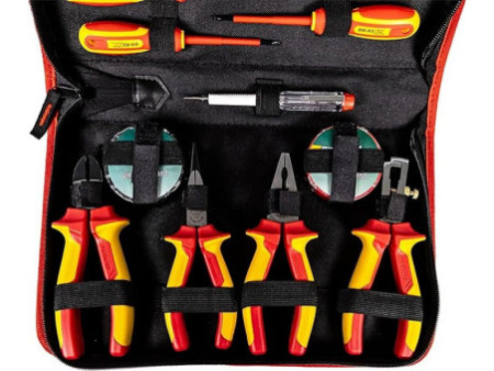 BRÜDER MANNESMANN Pochette avec kit d'outils VDE, 14 pièces