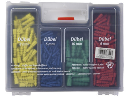 BRÜDER MANNESMANN Kit forets & chevilles, 300 pièces