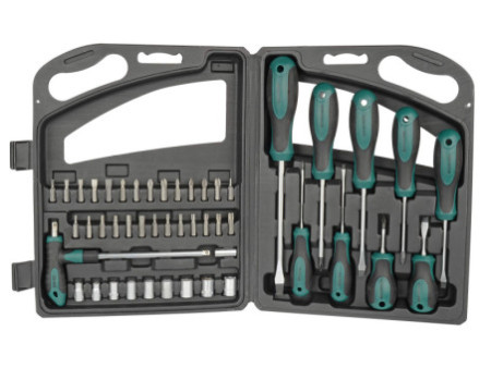 BRÜDER MANNESMANN Kit d'outils, 47 pièces, dans une malette