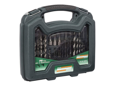 BRÜDER MANNESMANN Kit de forets & embouts, 75 pièces
