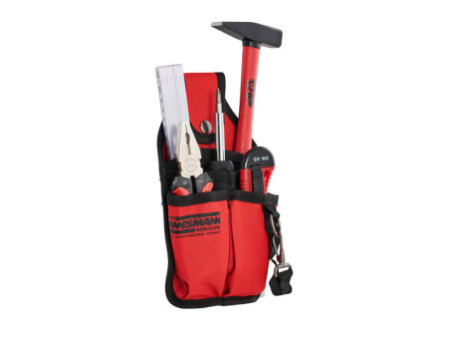 BRÜDER MANNESMANN Sac avec kit d'outils 7 pièces, noir/rouge