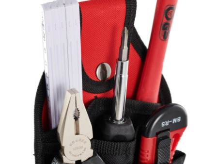 BRÜDER MANNESMANN Sac avec kit d'outils 7 pièces, noir/rouge