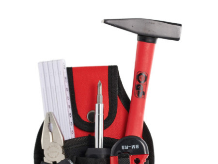 BRÜDER MANNESMANN Sac avec kit d'outils 7 pièces, noir/rouge