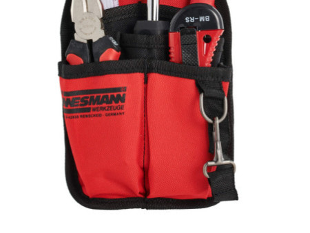 BRÜDER MANNESMANN Sac avec kit d'outils 7 pièces, noir/rouge