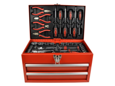 BRÜDER MANNESMANN Jeu d'outils, 155 pièces, caisse à outils