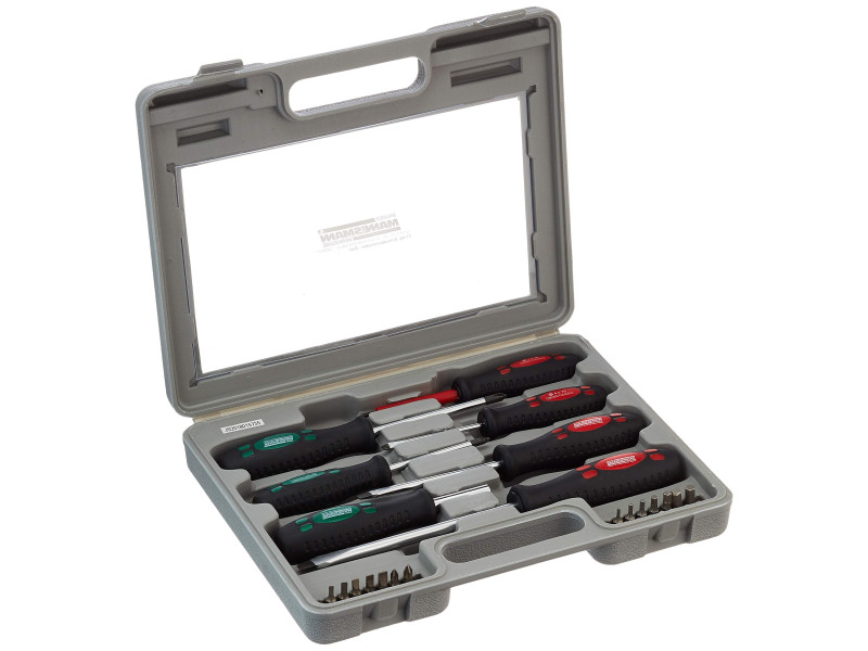 BRÜDER MANNESMANN Kit de tournevis, 21 pièces, avec embouts