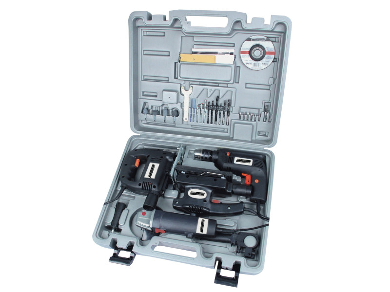 BRÜDER MANNESMANN Kit d'outils électroportatifs, 4 pièces