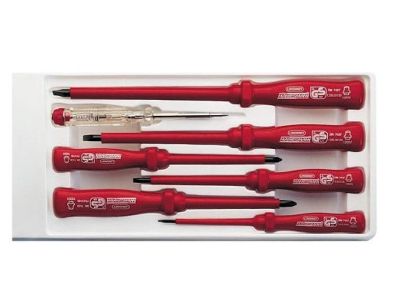 BRÜDER MANNESMANN Kit de tournevis VDE, 7 pièces
