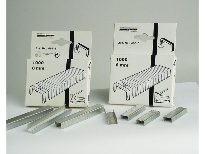 BRÜDER MANNESMANN Agrafe, 14 mm, galvanisé, 1.000 pièces