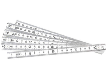 BRÜDER MANNESMANN Mètre pliant en PVC, 2,0 m, blanc