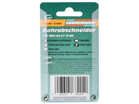 BRÜDER MANNESMANN Mini coupe-tube, pour tubes jusqu'à 16 mm