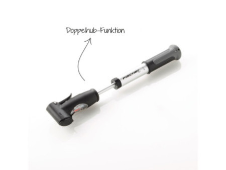 FISCHER Mini pompe à air pour vélo, en aluminium, (H) 295 mm