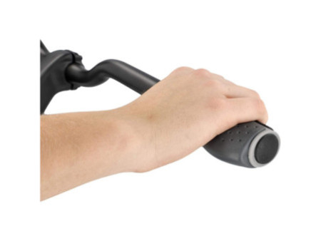 FISCHER Poignées de guidon pour vélo 'Trio', gris/noir