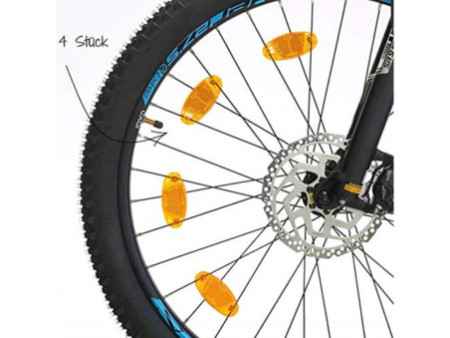 FISCHER Kit de réflecteurs pour rayons de vélo, orange