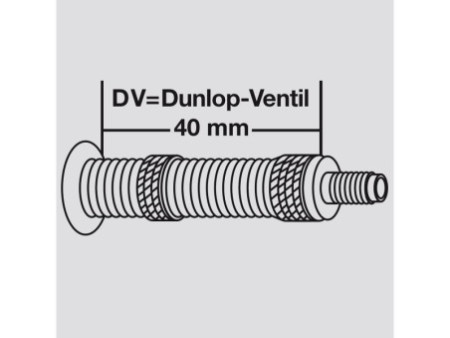 FISCHER Chambre à air de vélo, valve Dunlop, 18' (45,75 cm)